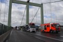 Schwerer LKW VU PKlemm A 4 Rich Olpe auf der Rodenkirchener Bruecke P121